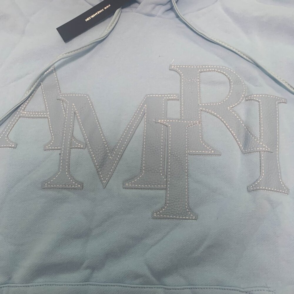 Amiri Leather Spell out Hoodie Men’s Large, Medium, Small - Picture 4 of 4
